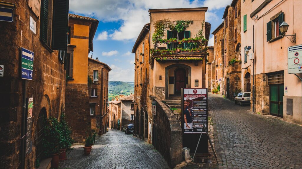 Hidden Gems in Italy: Explore the cobblestone streets and historic architecture of Orvieto, Italy, a picturesque travel destination.