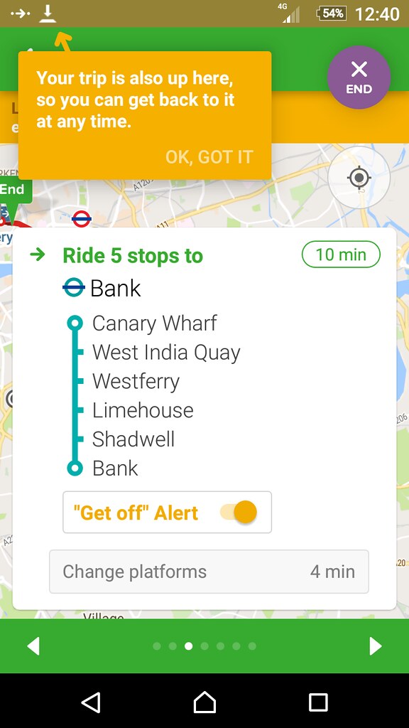 Best Travel Apps: citymapper, screen of an app