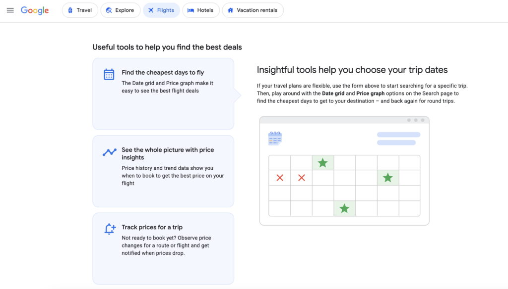 Cheap Flight Deals: google flight fare alers, computer screen