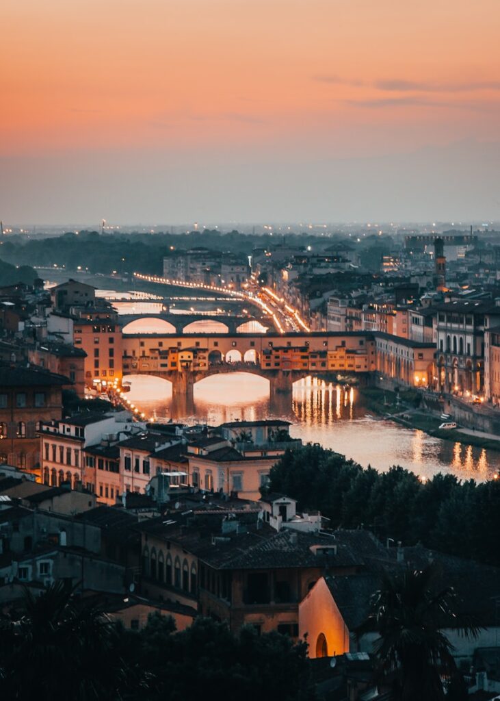 best train rides in europe: Florence, brown bridge