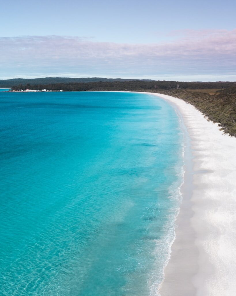 Best Beaches in Australia : Hyams beach, aerial view of beach during daytime