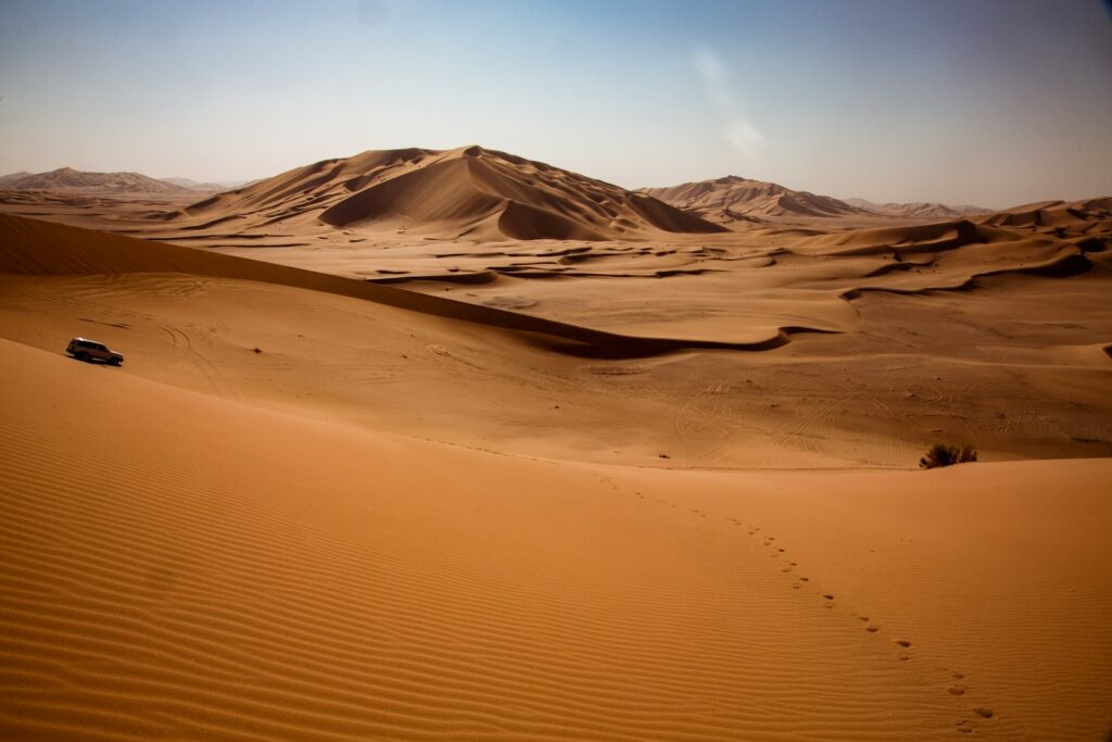 Best deserts to visit in the middle east: brown desert during daytime